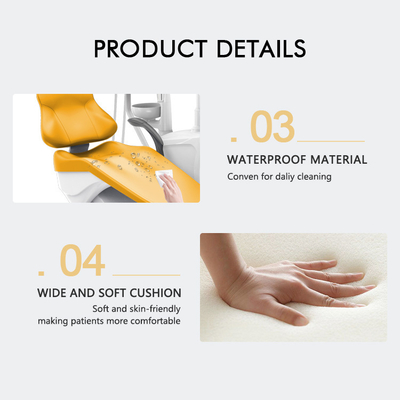 Comfortable Dental Treatment Chair Soft-padded Dental Chair with Adjustable Backrest and Armrests
