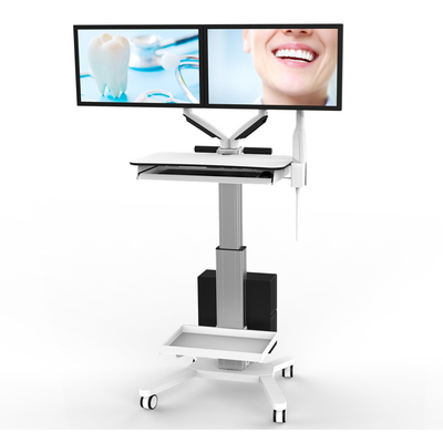 Factory Supply Dental Scanner Cart Display Mobile Workbench Training Trolley for Dentist Mouth Hospital Furniture