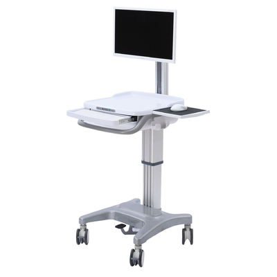 Customizable Mobile Workstation Cart Hospital Furniture Mobile Computer Trolley Mobile Rounds Car