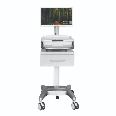 Customizable Mobile Workstation Cart Hospital Furniture Mobile Computer Trolley Mobile Rounds Car
