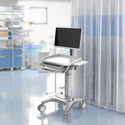 Customizable Mobile Workstation Cart Hospital Furniture Mobile Computer Trolley Mobile Rounds Car