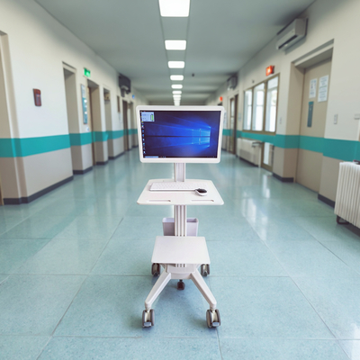 All-In-One Computer Station with Driver Hemp Cart Customizable Hospital Furniture with Free Shipping