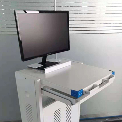 Premium Medical Utility Cart Sturdy Construction Adjustable Monitor Shelf with Drawer for Hospital Ward and Clinic Use